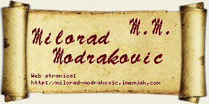 Milorad Modraković vizit kartica